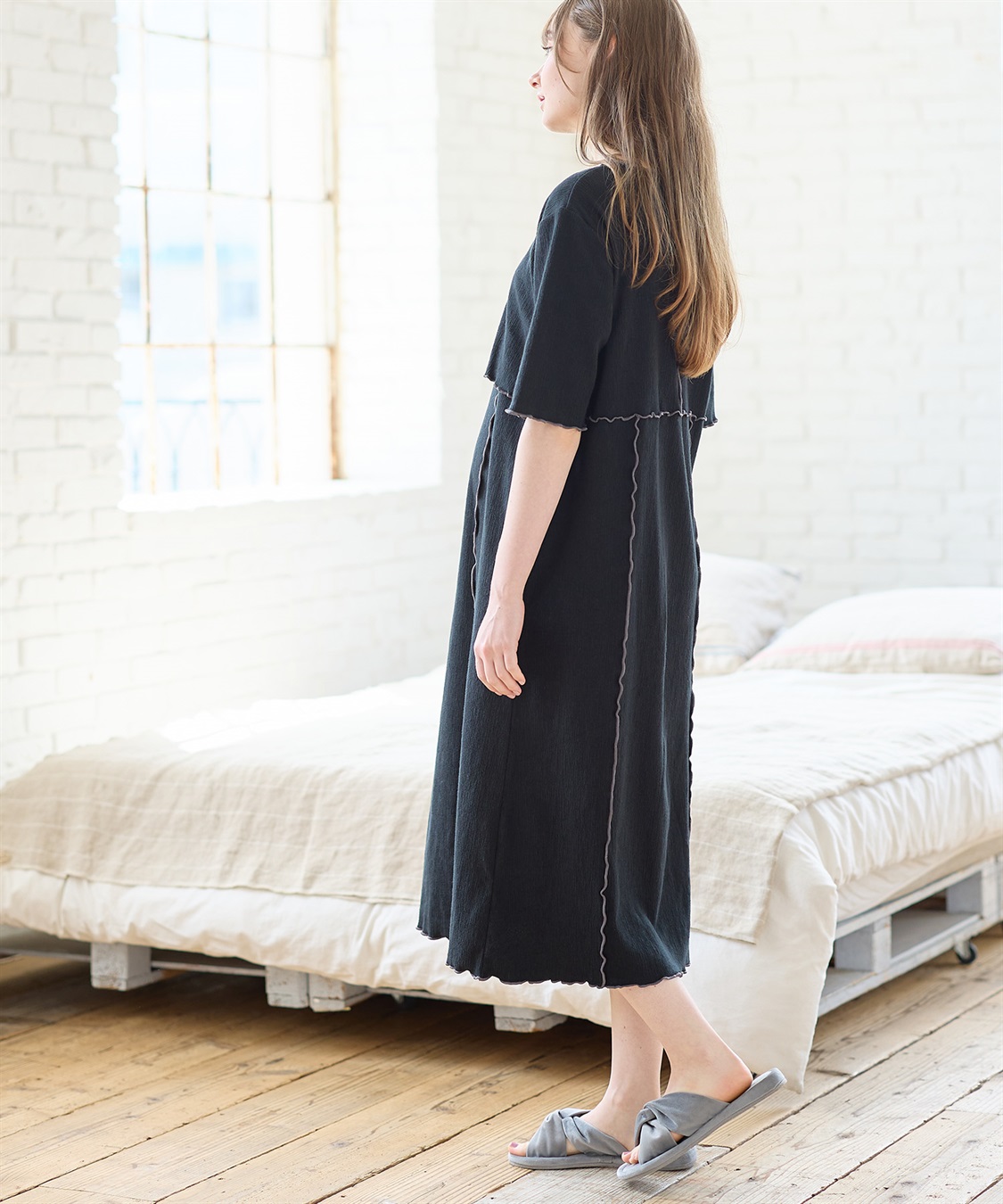 Rosemadame テレコメロウ ボーダーカットソーワンピース_sub_4