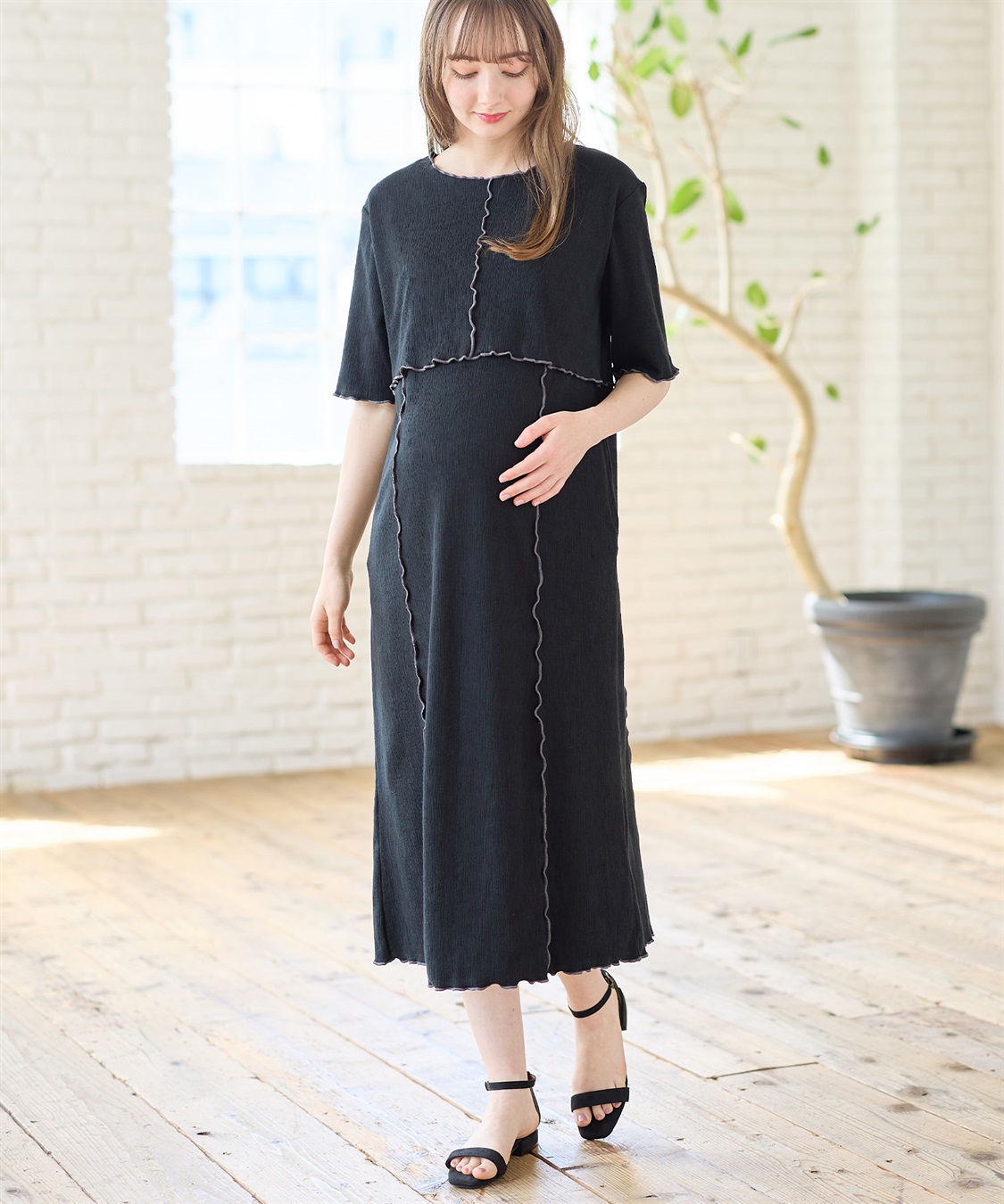 Rosemadame テレコメロウ ボーダーカットソーワンピース_sub_5