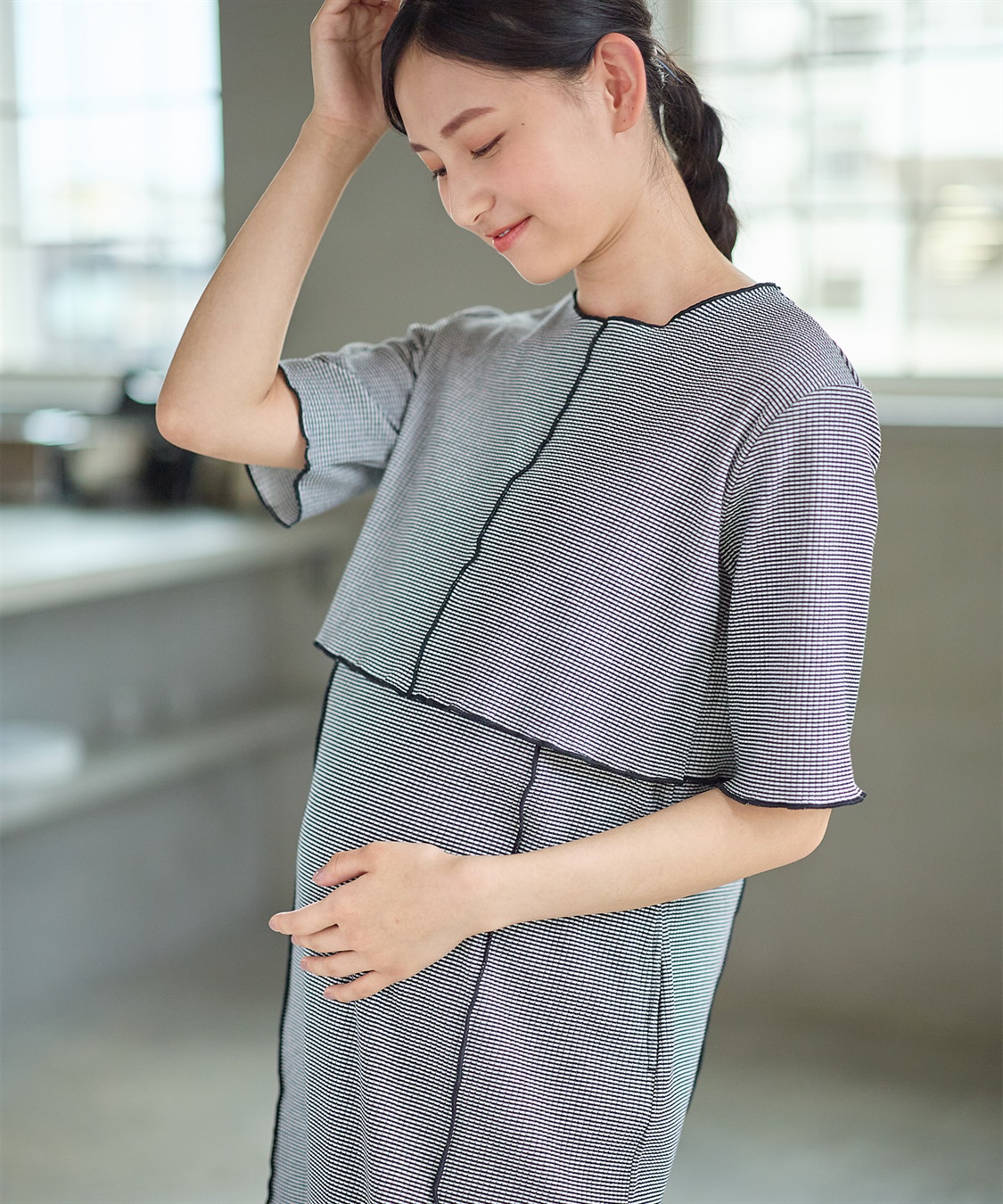 Rosemadame テレコメロウ ボーダーカットソーワンピース_sub_10