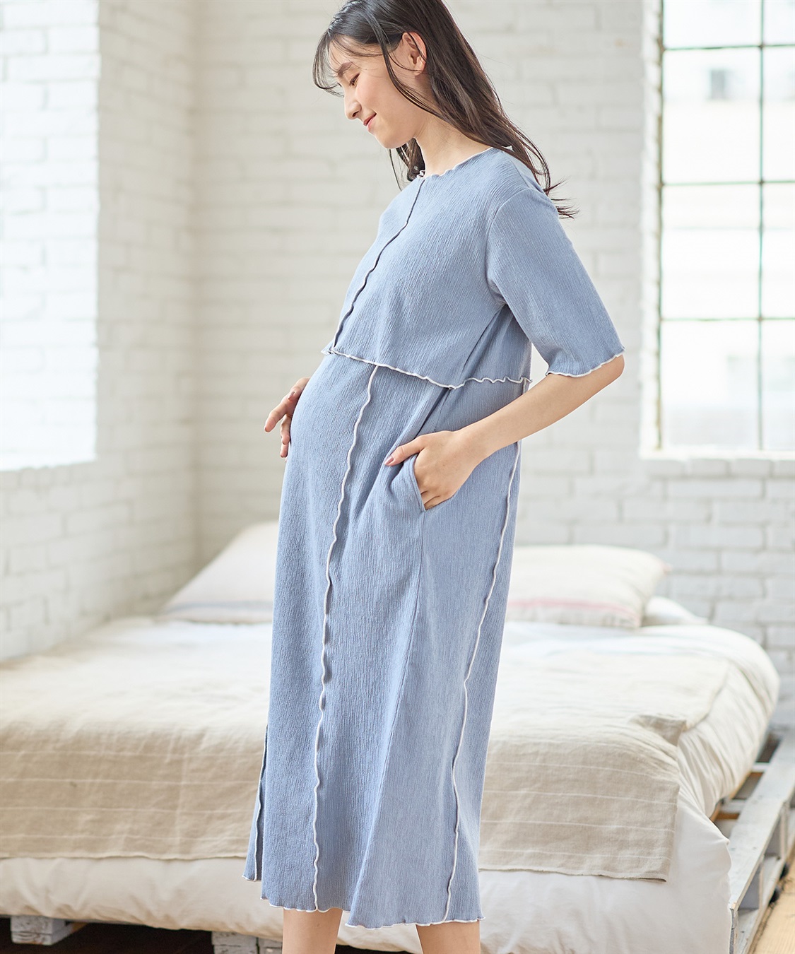 Rosemadame テレコメロウ ボーダーカットソーワンピース_sub_13