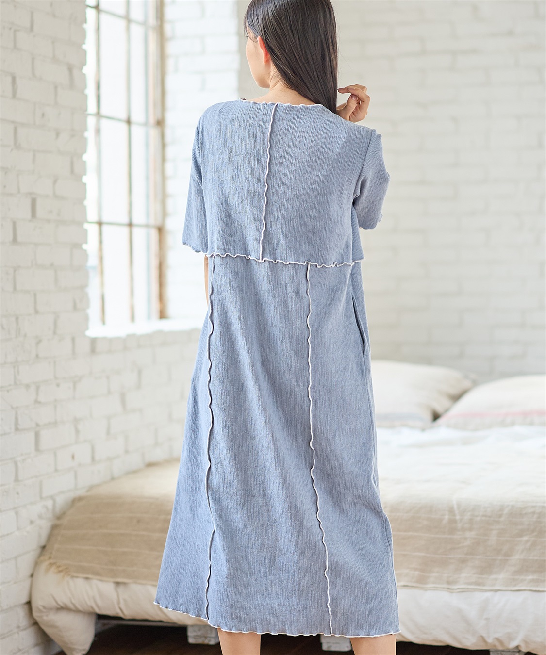 Rosemadame テレコメロウ ボーダーカットソーワンピース_sub_14