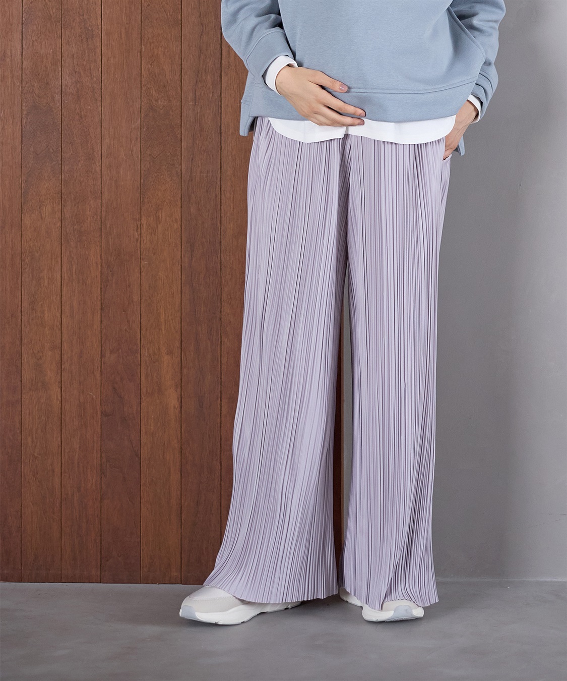 Rosemadame マイレングス プリーツマタニティパンツ（マタニティ/ 妊婦服）産前・産後対応_sub_2