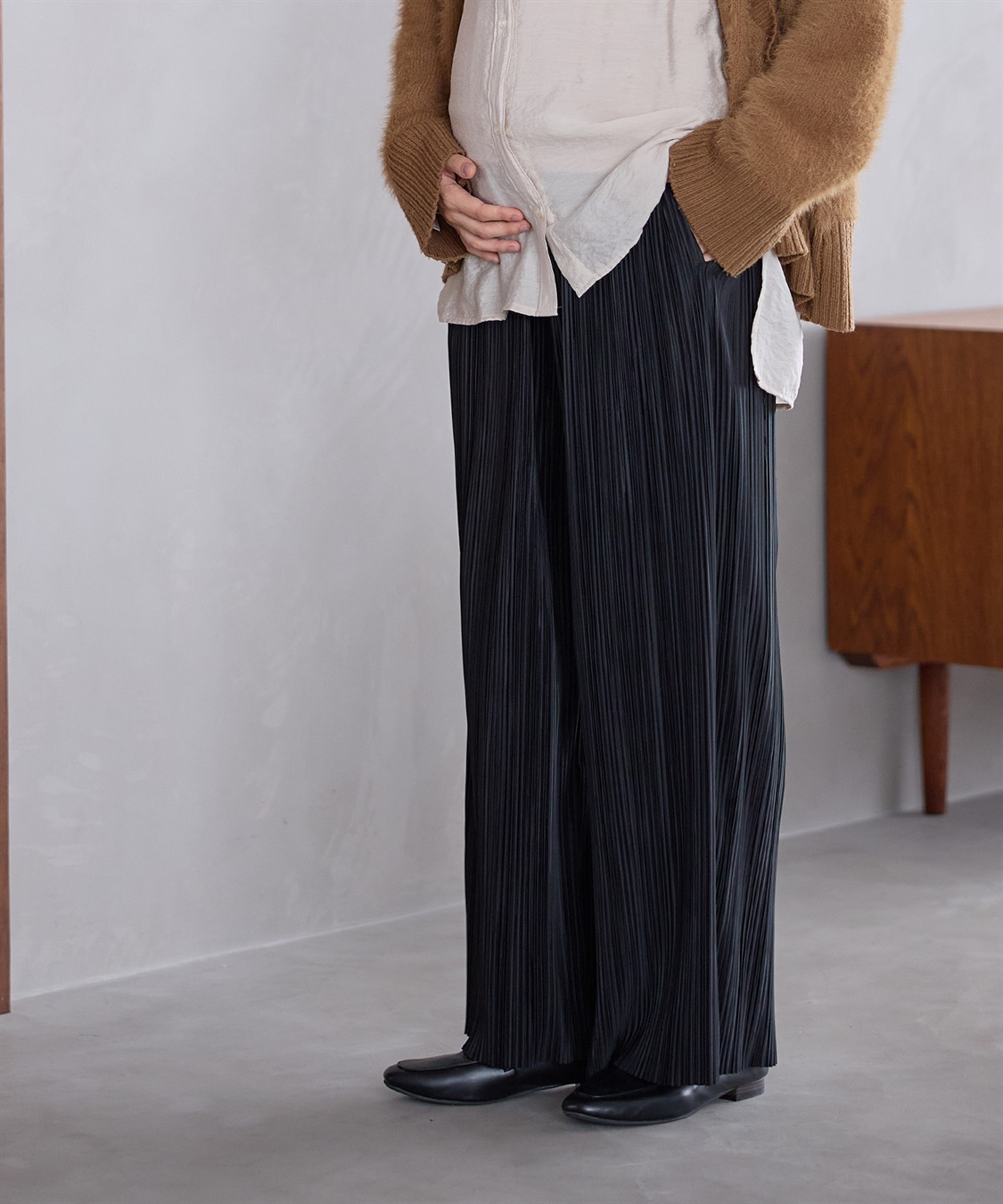 Rosemadame マイレングス プリーツマタニティパンツ（マタニティ/ 妊婦服）産前・産後対応_sub_9