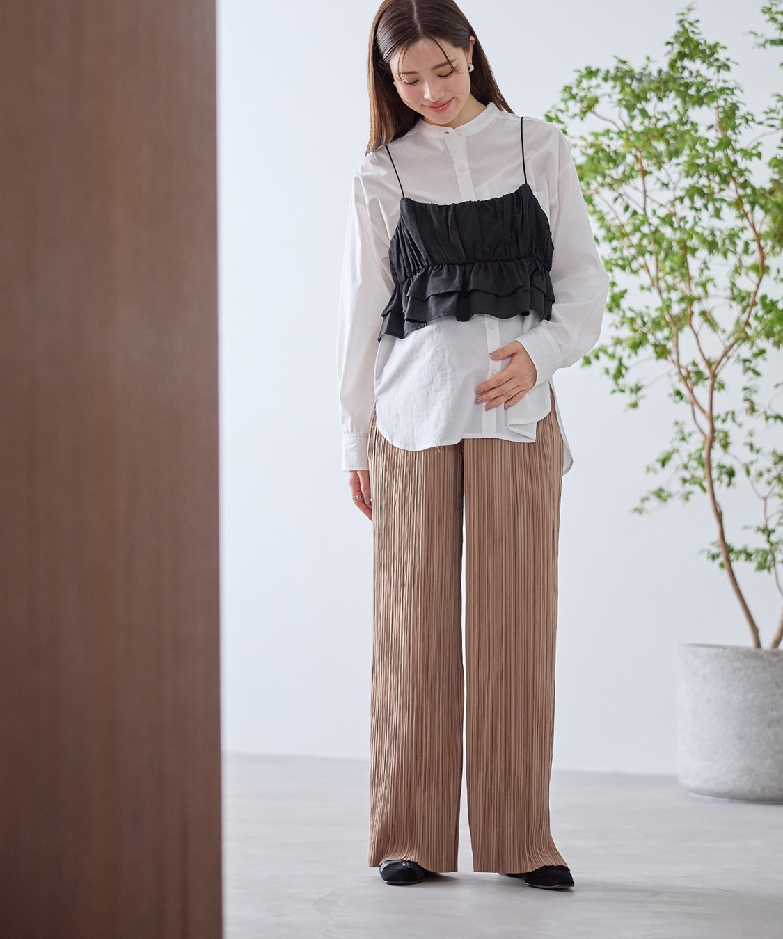 Rosemadame マイレングス プリーツマタニティパンツ（マタニティ/ 妊婦服）産前・産後対応_sub_20