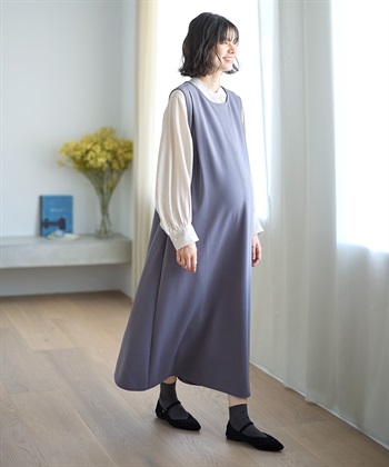 Rosemadame ニットジョーゼット ワンピース(マタニティ&授乳服）授乳口付き 授乳楽々 妊婦服 産前・産後対応_subthumb_12