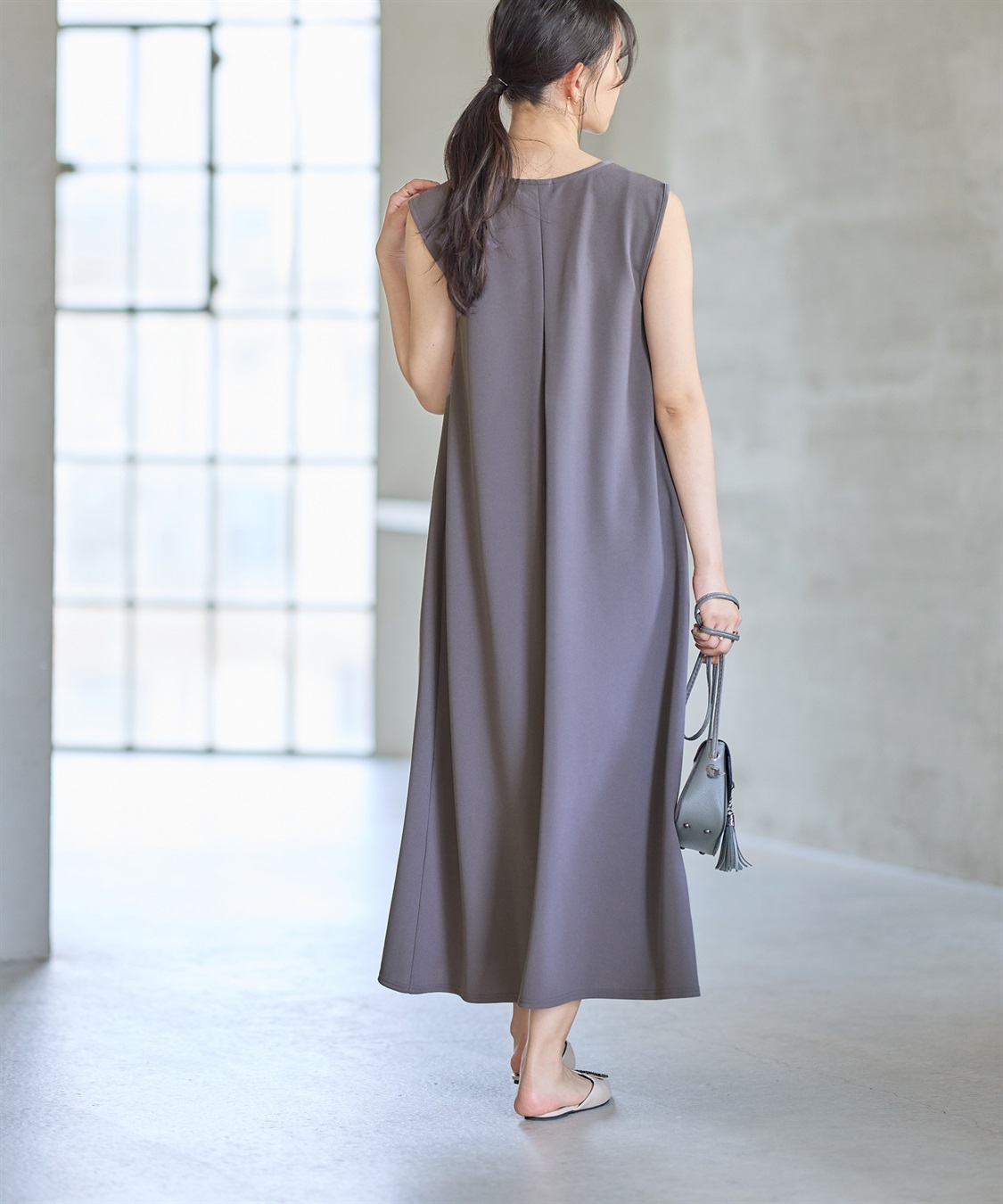 Rosemadame ニットジョーゼット ワンピース(マタニティ&授乳服）授乳口付き 授乳楽々 妊婦服 産前・産後対応_sub_14