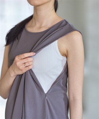 Rosemadame ニットジョーゼット ワンピース(マタニティ&授乳服）授乳口付き 授乳楽々 妊婦服 産前・産後対応_subthumb_15