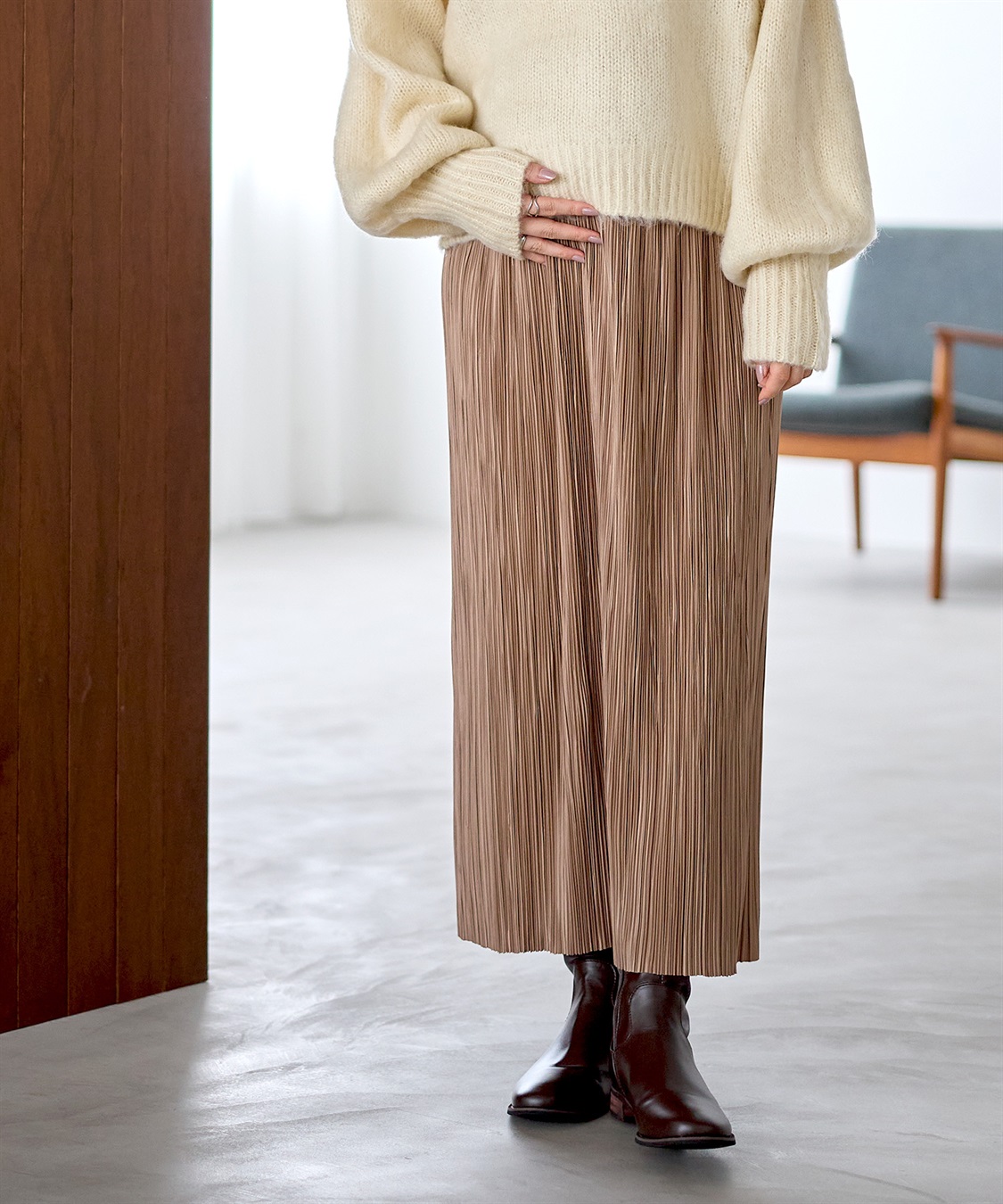 Rosemadame マイレングス プリーツマタニティスカート（マタニティ/ 妊婦服）産前・産後対応_sub_2