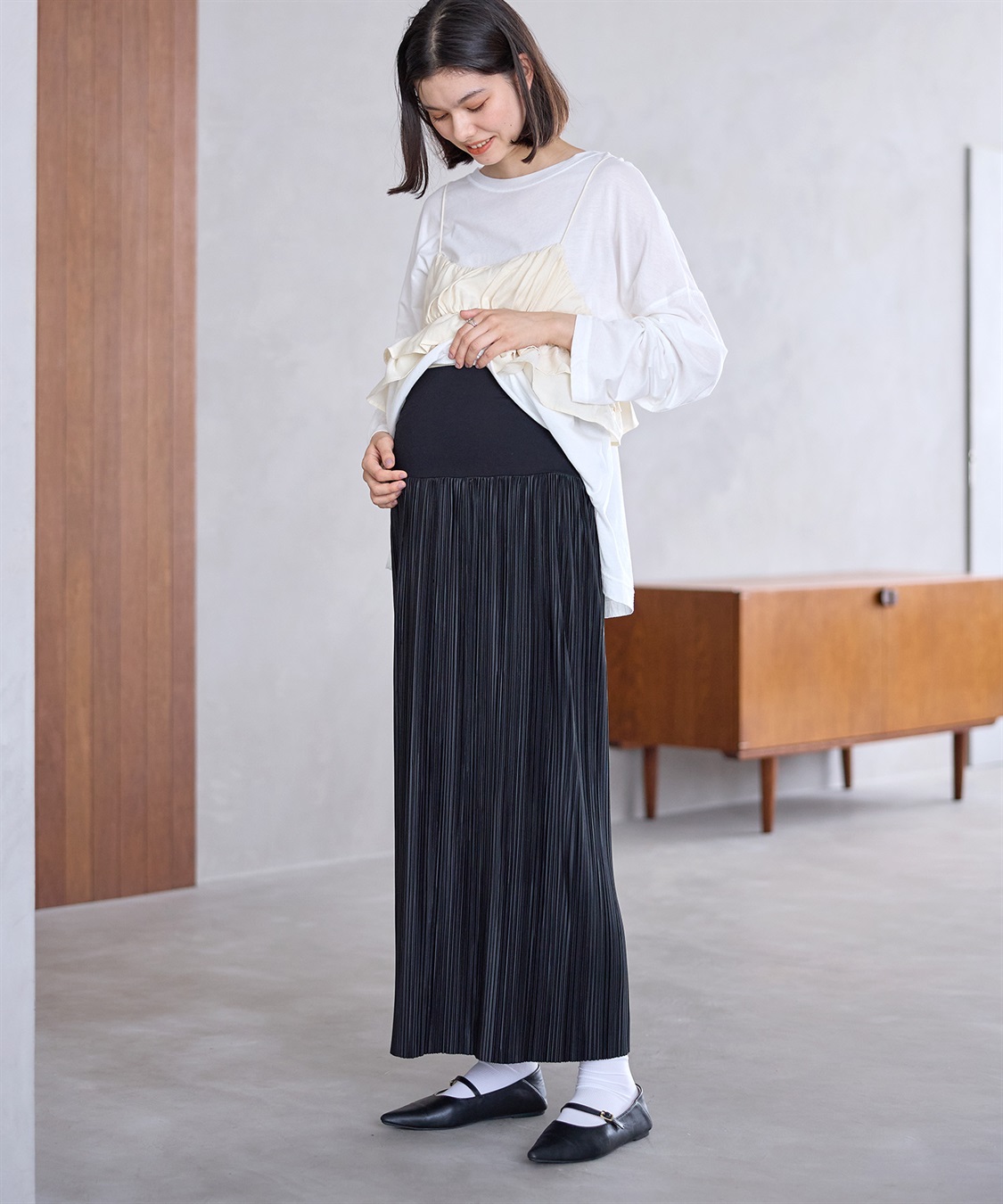 Rosemadame マイレングス プリーツマタニティスカート（マタニティ/ 妊婦服）産前・産後対応_sub_21
