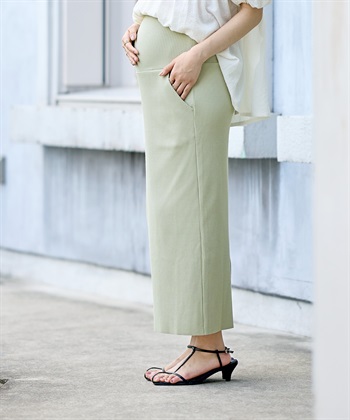 Rosemadame セルフカット リブナロースカート ロング（マタニティ~産後）妊婦服 産前・産後対応_subthumb_4