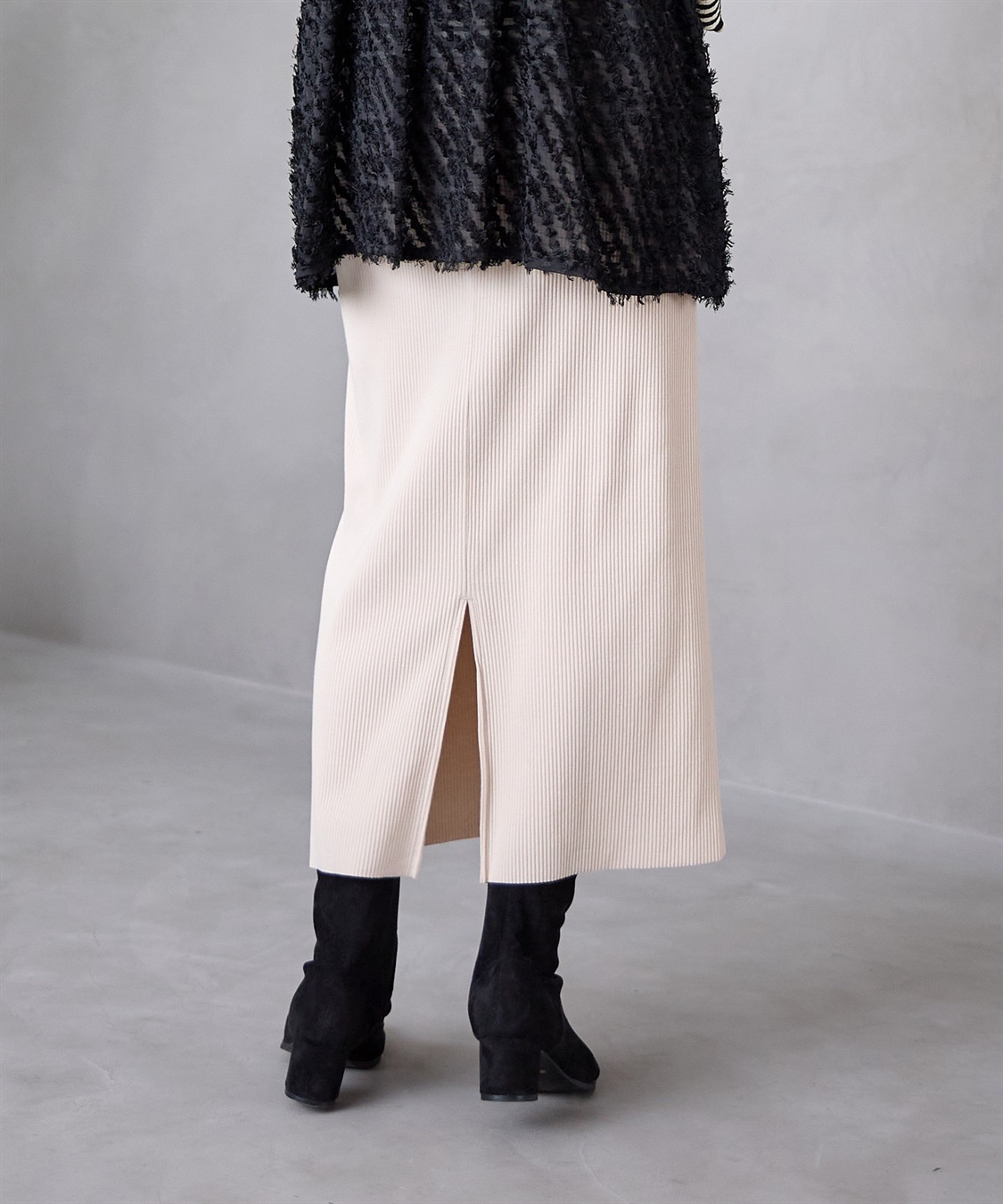 Rosemadame セルフカット リブナロースカート ロング（マタニティ~産後）妊婦服 産前・産後対応_sub_11