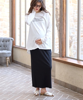 Rosemadame セルフカット リブナロースカート ロング（マタニティ~産後）妊婦服 産前・産後対応_subthumb_17