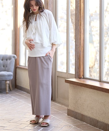 Rosemadame セルフカット リブナロースカート ロング（マタニティ~産後）妊婦服 産前・産後対応_subthumb_24
