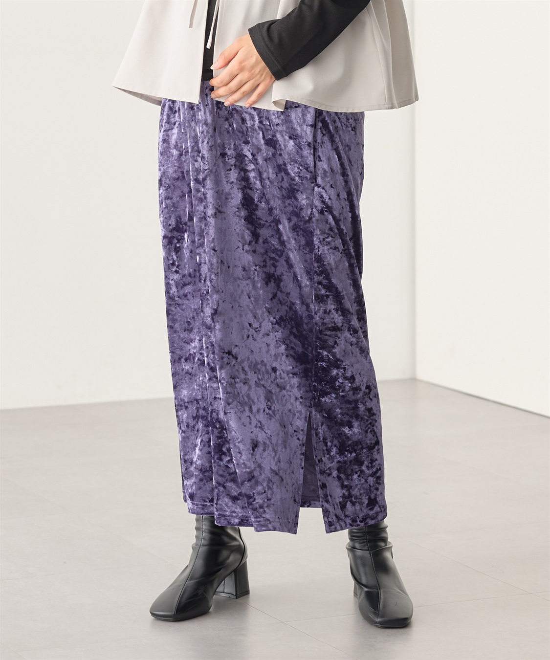 Rosemadame クラッシュベロアナロースカート_sub_8