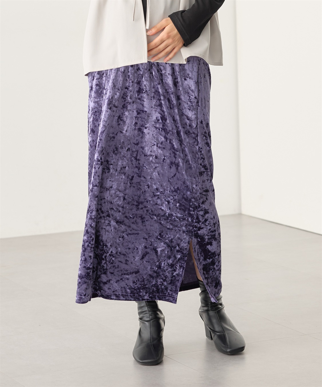 Rosemadame クラッシュベロアナロースカート_sub_9