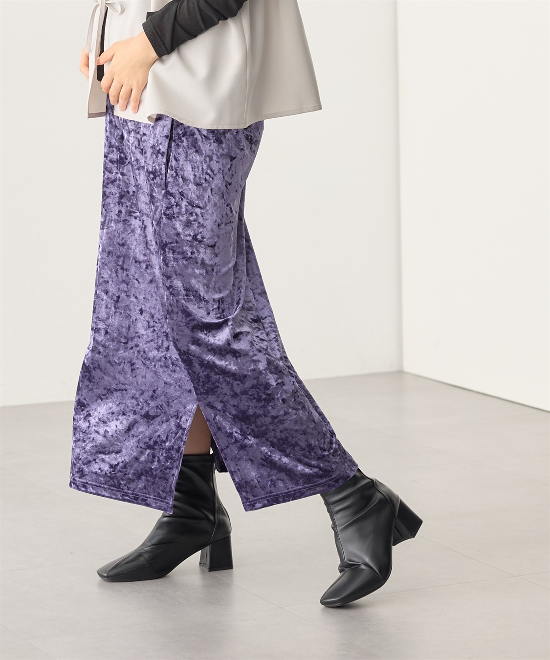 Rosemadame クラッシュベロアナロースカート_sub_11