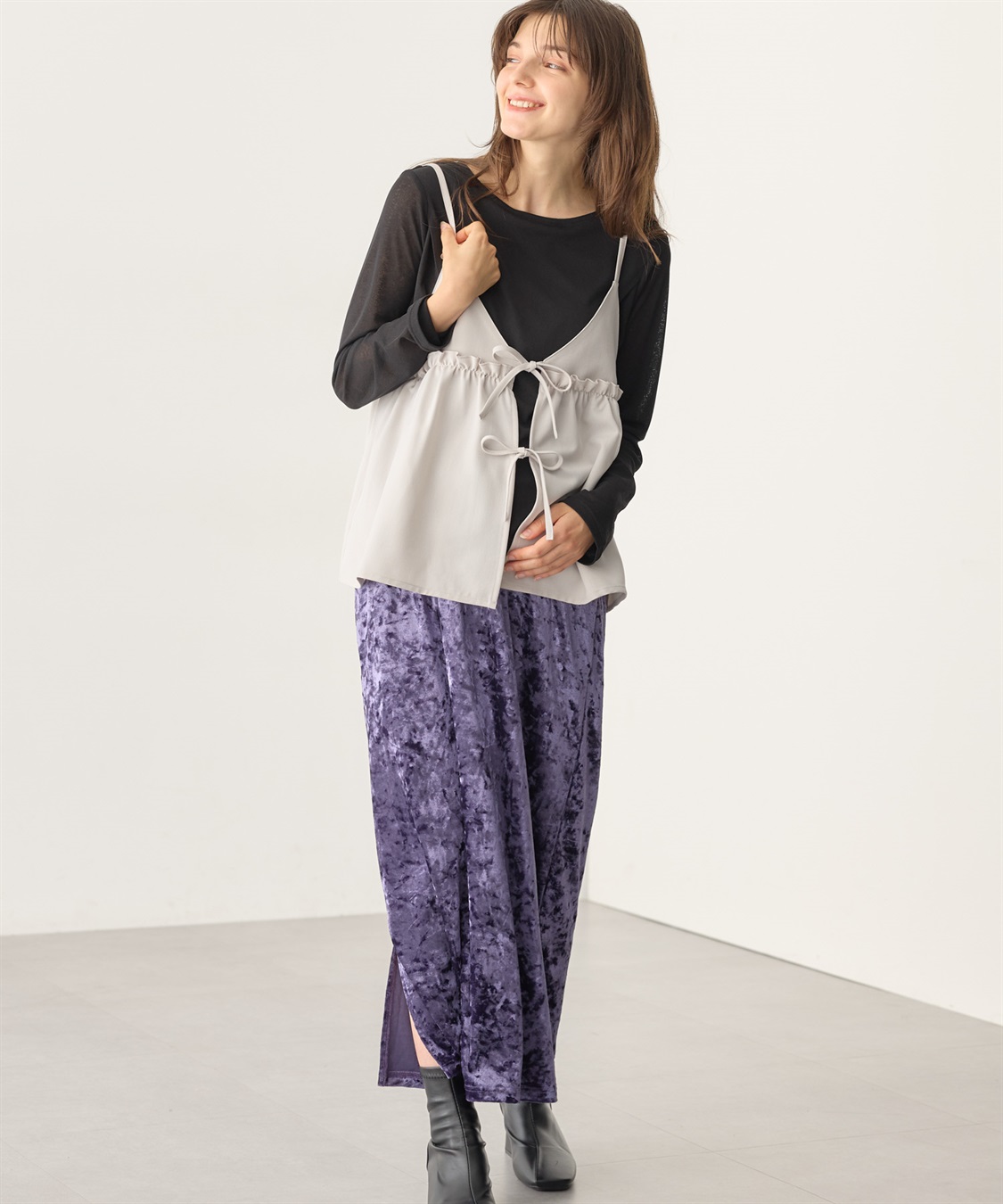 Rosemadame クラッシュベロアナロースカート_sub_13