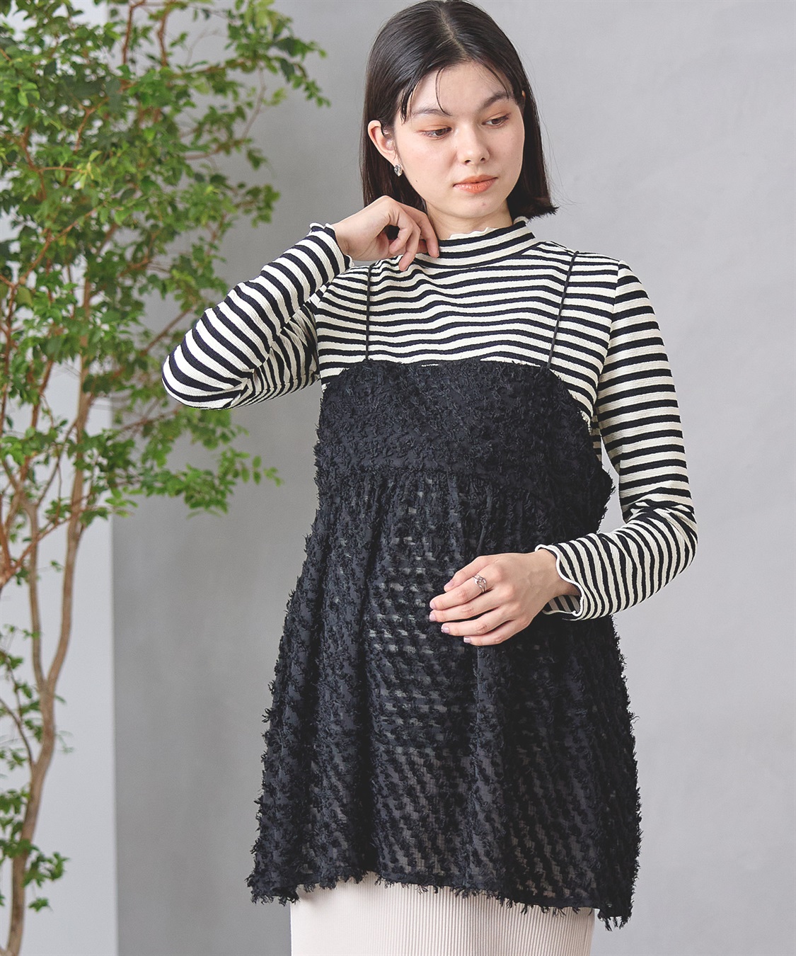 Rosemadame フリンジチュニックビスチェ×リブニットソー_sub_2