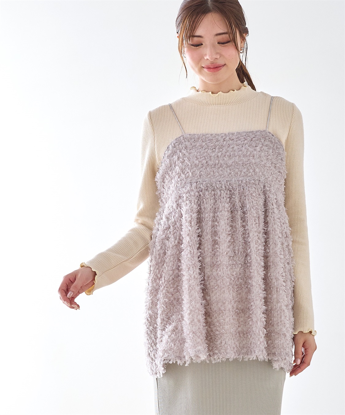 Rosemadame フリンジチュニックビスチェ×リブニットソー_sub_6