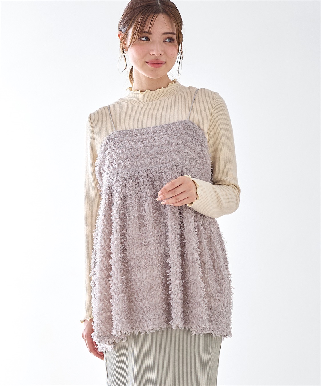Rosemadame フリンジチュニックビスチェ×リブニットソー_sub_9