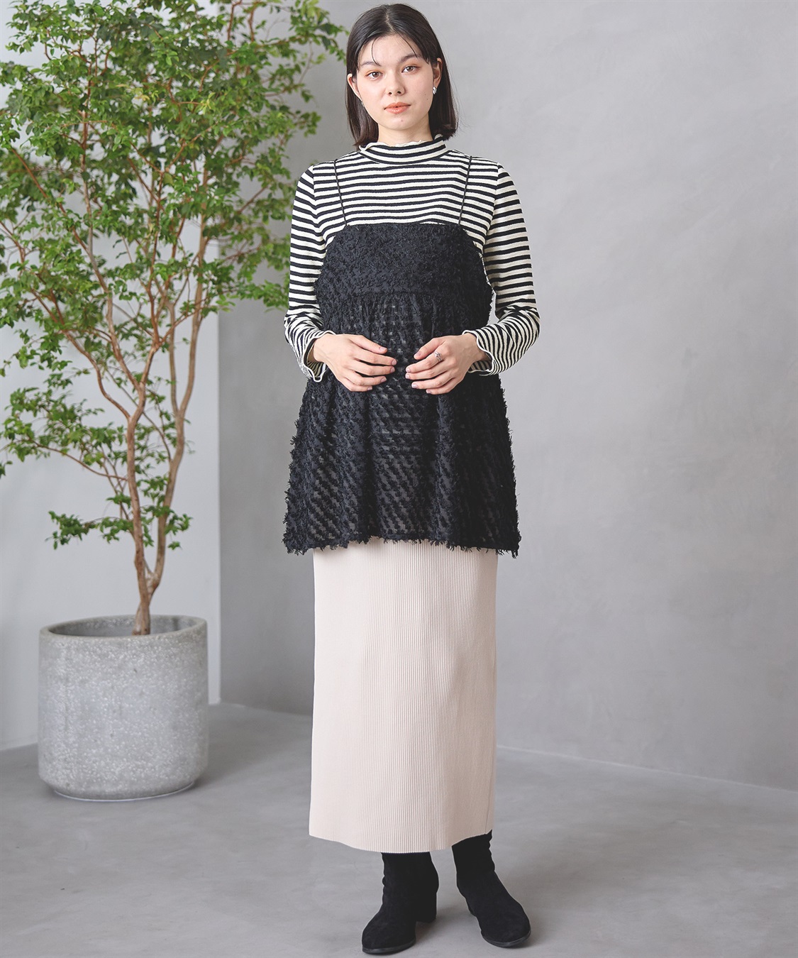 Rosemadame フリンジチュニックビスチェ×リブニットソー_sub_10