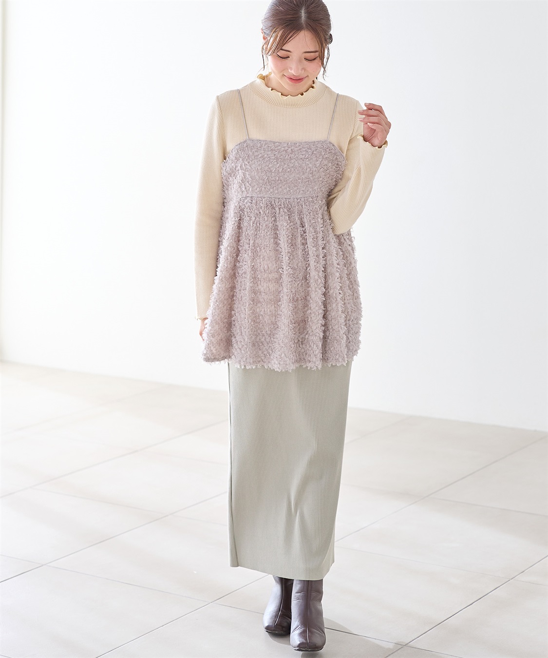 Rosemadame フリンジチュニックビスチェ×リブニットソー_sub_13