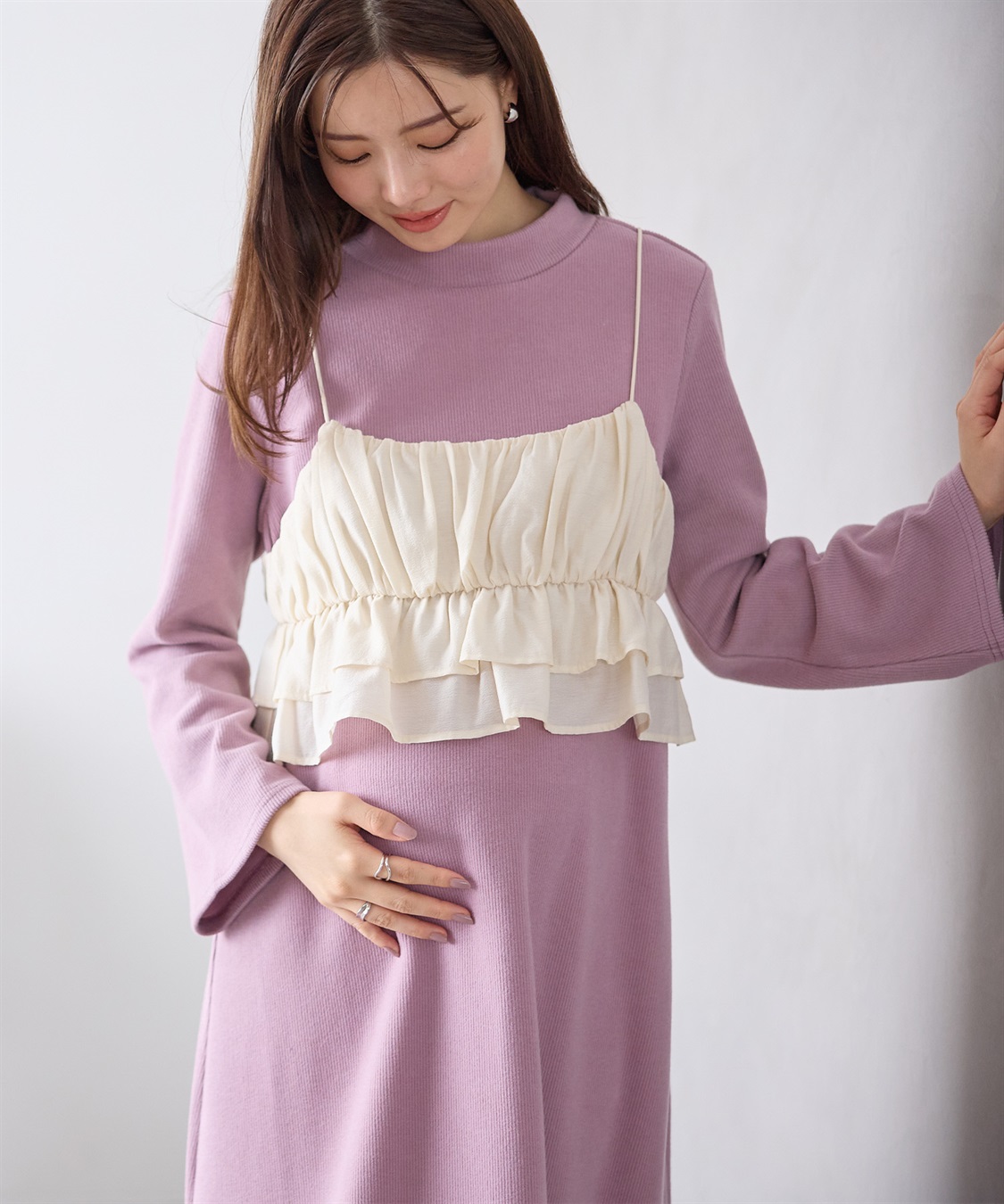 Rosemadame フレアスリーブあったかワンピース＆ビスチェセット_sub_17