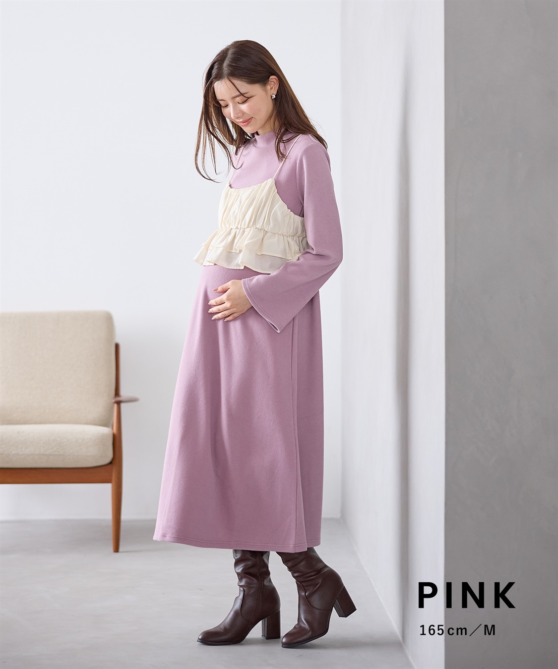 Rosemadame フレアスリーブあったかワンピース＆ビスチェセット_sub_22