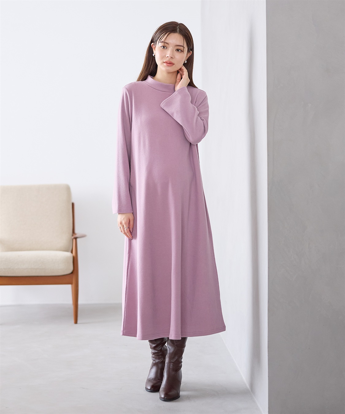 Rosemadame フレアスリーブあったかワンピース＆ビスチェセット_sub_23