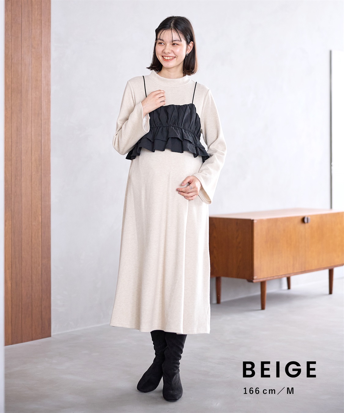 Rosemadame フレアスリーブあったかワンピース＆ビスチェセット_sub_24