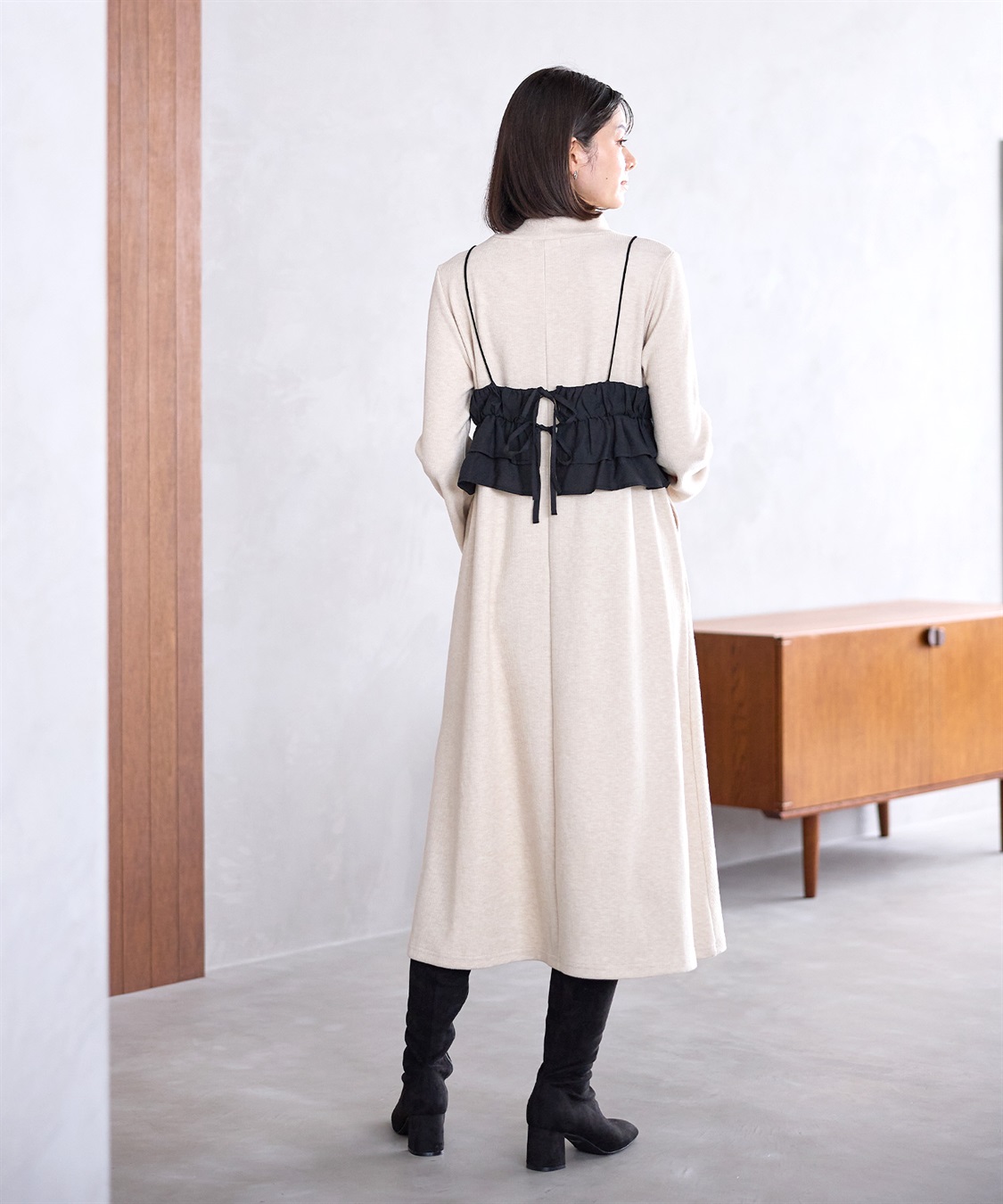 Rosemadame フレアスリーブあったかワンピース＆ビスチェセット_sub_25