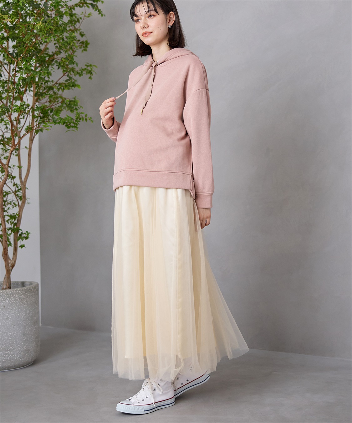 Rosemadame 無地・ドット ボリュームチュール　マタニティスカート（マタニティ/ 妊婦服）産前・産後対応_sub_4