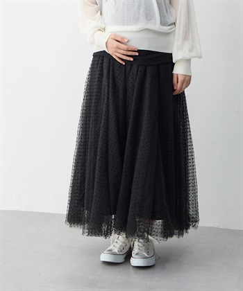 Rosemadame 無地・ドット ボリュームチュール　マタニティスカート（マタニティ/ 妊婦服）産前・産後対応_subthumb_7