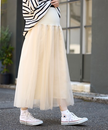 Rosemadame 無地・ドット ボリュームチュール　マタニティスカート（マタニティ/ 妊婦服）産前・産後対応_subthumb_11