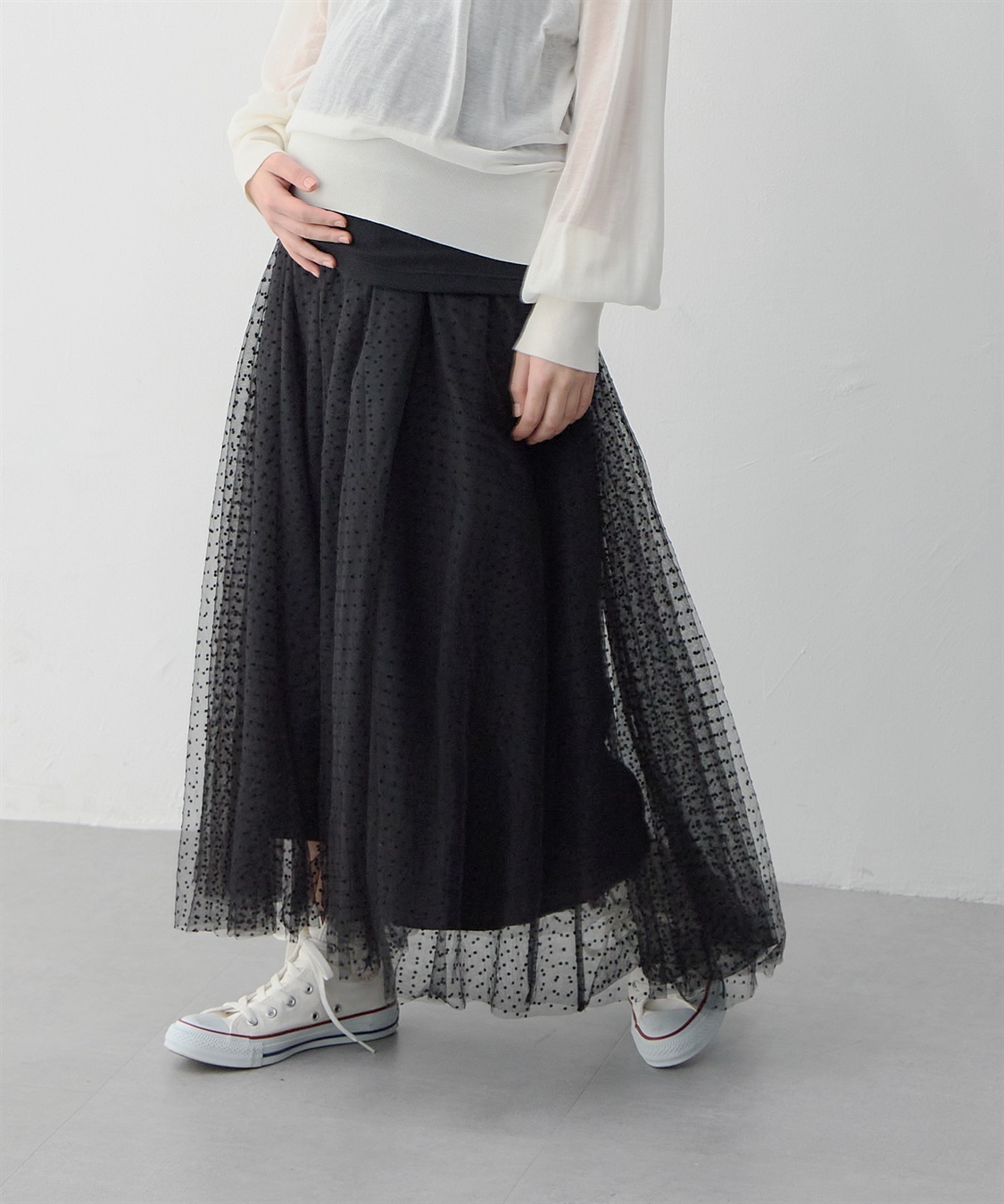 Rosemadame 無地・ドット ボリュームチュール　マタニティスカート（マタニティ/ 妊婦服）産前・産後対応_sub_26