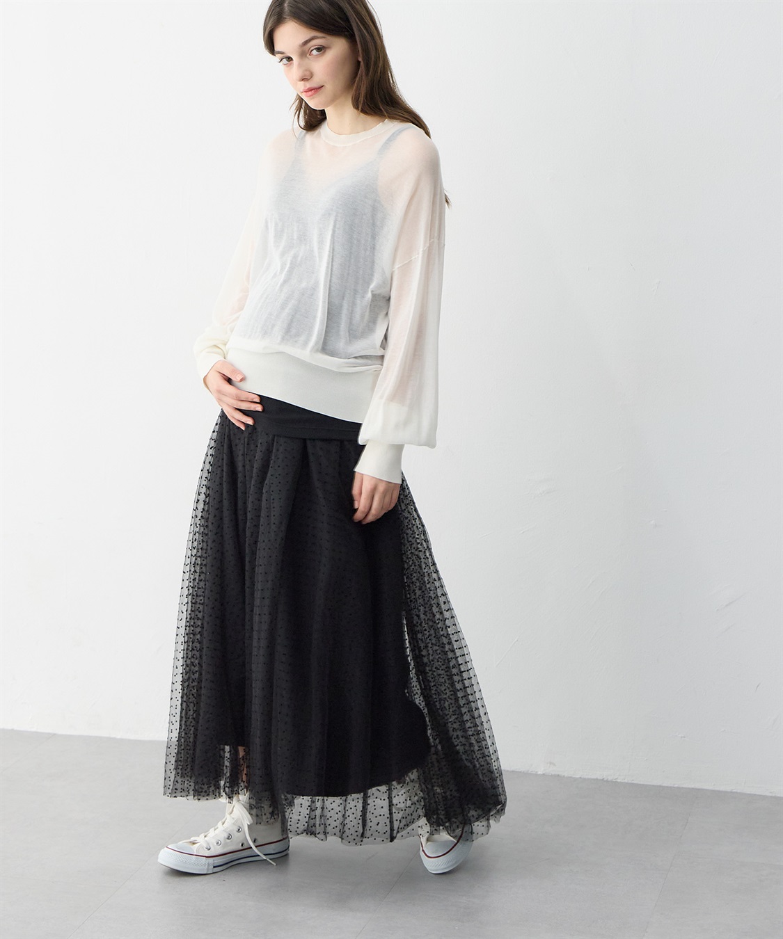 Rosemadame 無地・ドット ボリュームチュール　マタニティスカート（マタニティ/ 妊婦服）産前・産後対応_sub_28