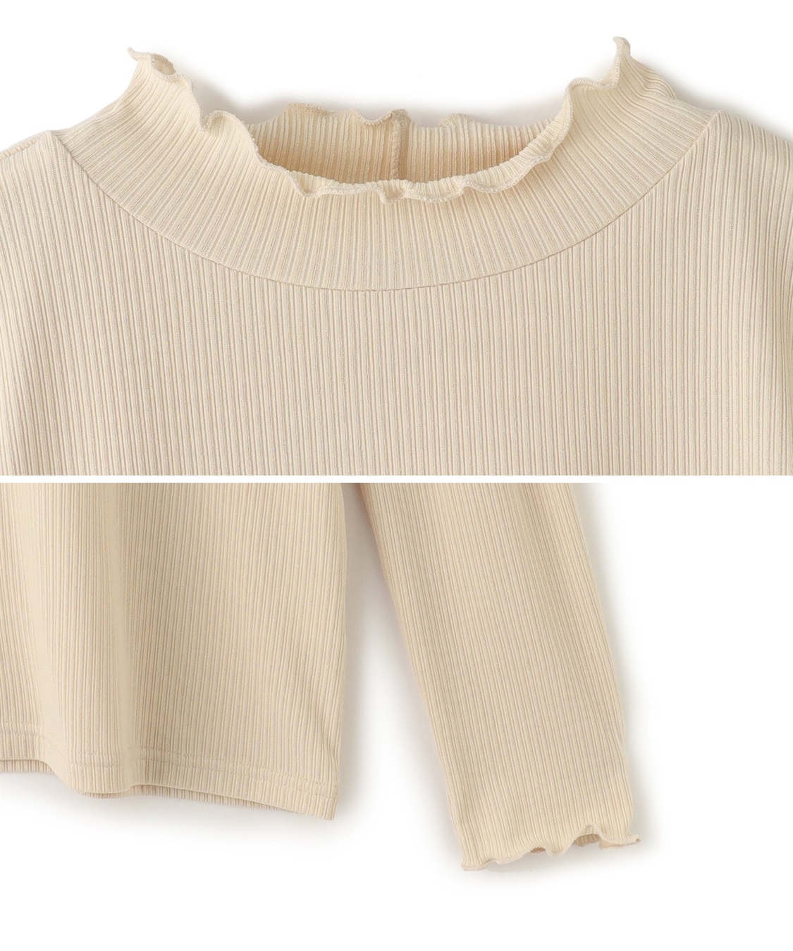 Rosemadame 【セットアイテム】Vネックダンボールワンピース×メロウフリルプチハイネックカットソー ジャンパースカートドレス アンサンブル(マタニティ/授乳服）授乳口付き 授乳楽々 妊婦服 産前・産後対応_sub_19