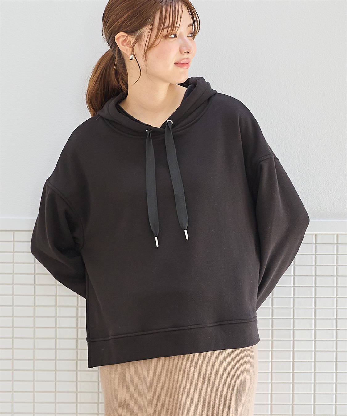 Rosemadame 裏シャギーボンディング授乳パーカー(マタニティ/授乳服）授乳口付き 授乳楽々 妊婦服 産前・産後対応_sub_4