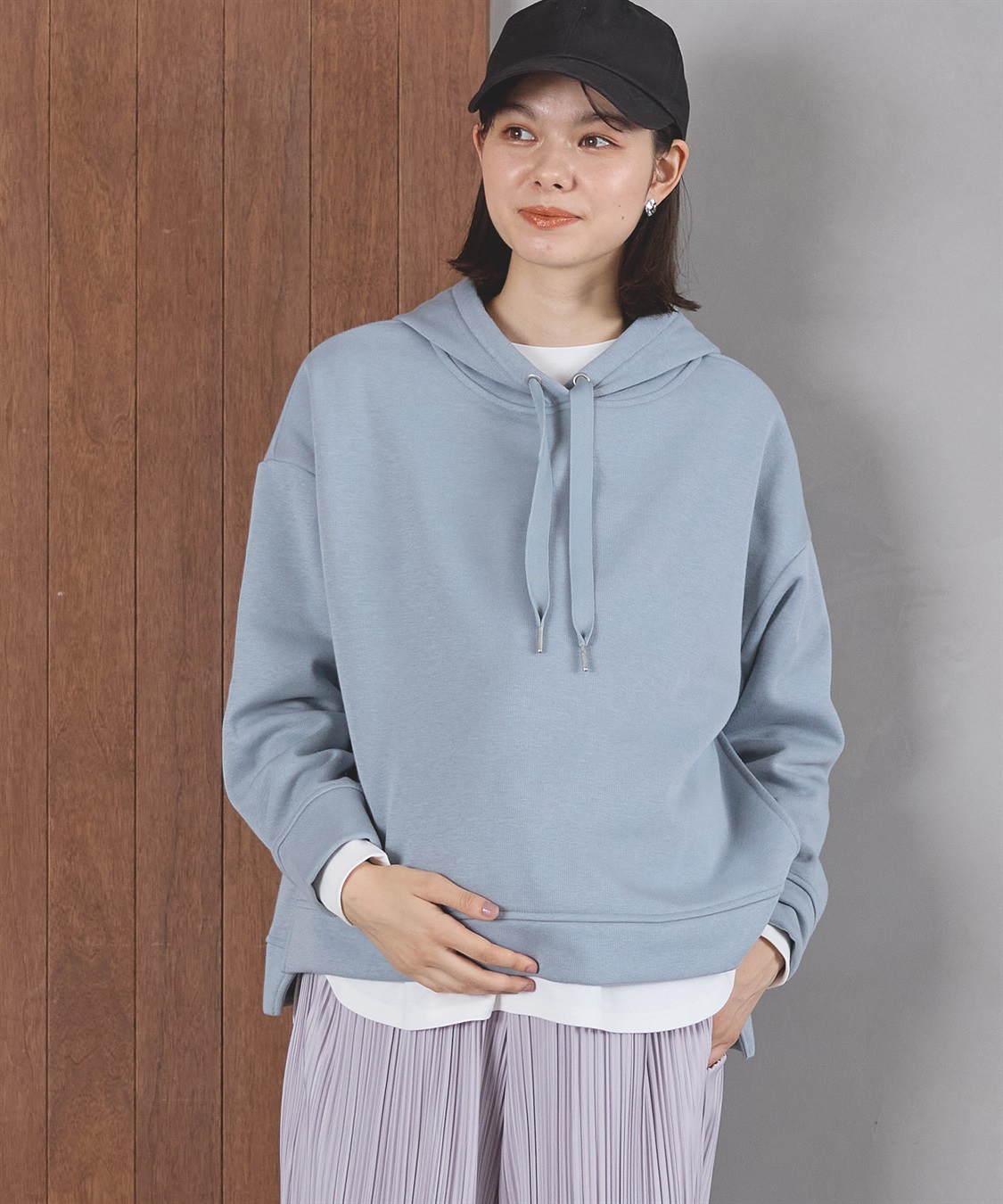 Rosemadame 裏シャギーボンディング授乳パーカー(マタニティ/授乳服）授乳口付き 授乳楽々 妊婦服 産前・産後対応_sub_10