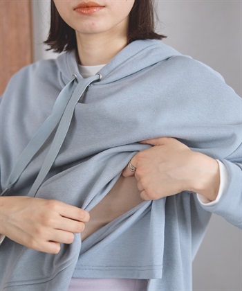 Rosemadame 裏シャギーボンディング授乳パーカー(マタニティ/授乳服）授乳口付き 授乳楽々 妊婦服 産前・産後対応_subthumb_14