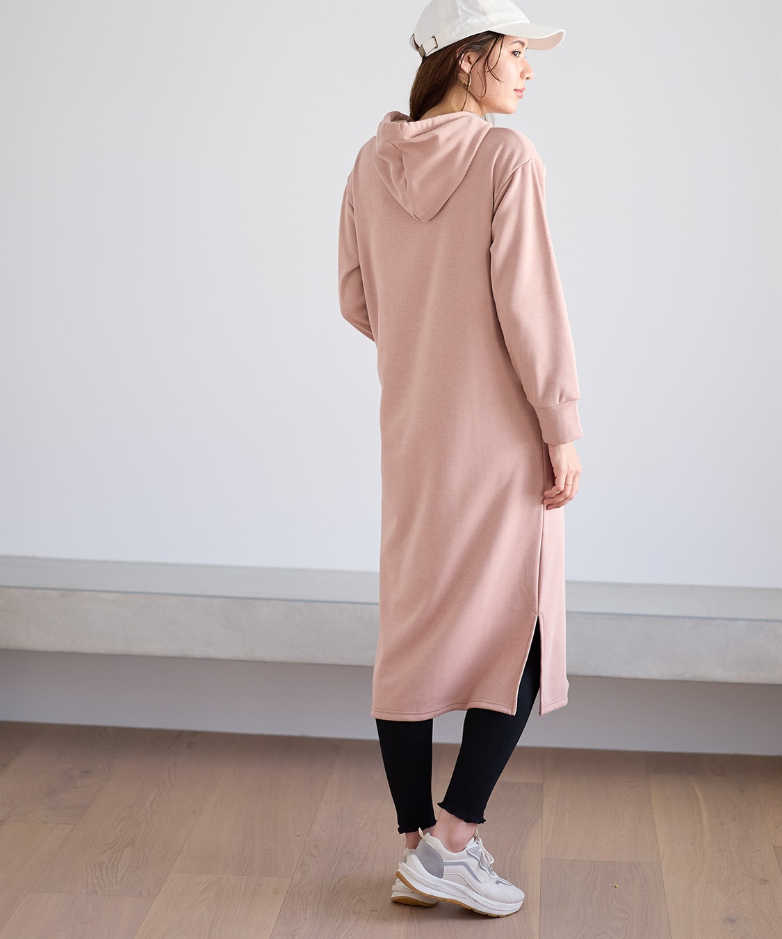 Rosemadame 裏シャギーふわもちボンディングパーカーワンピース（マタニティ/授乳服）授乳楽々 妊婦服 産前・産後対応_sub_10