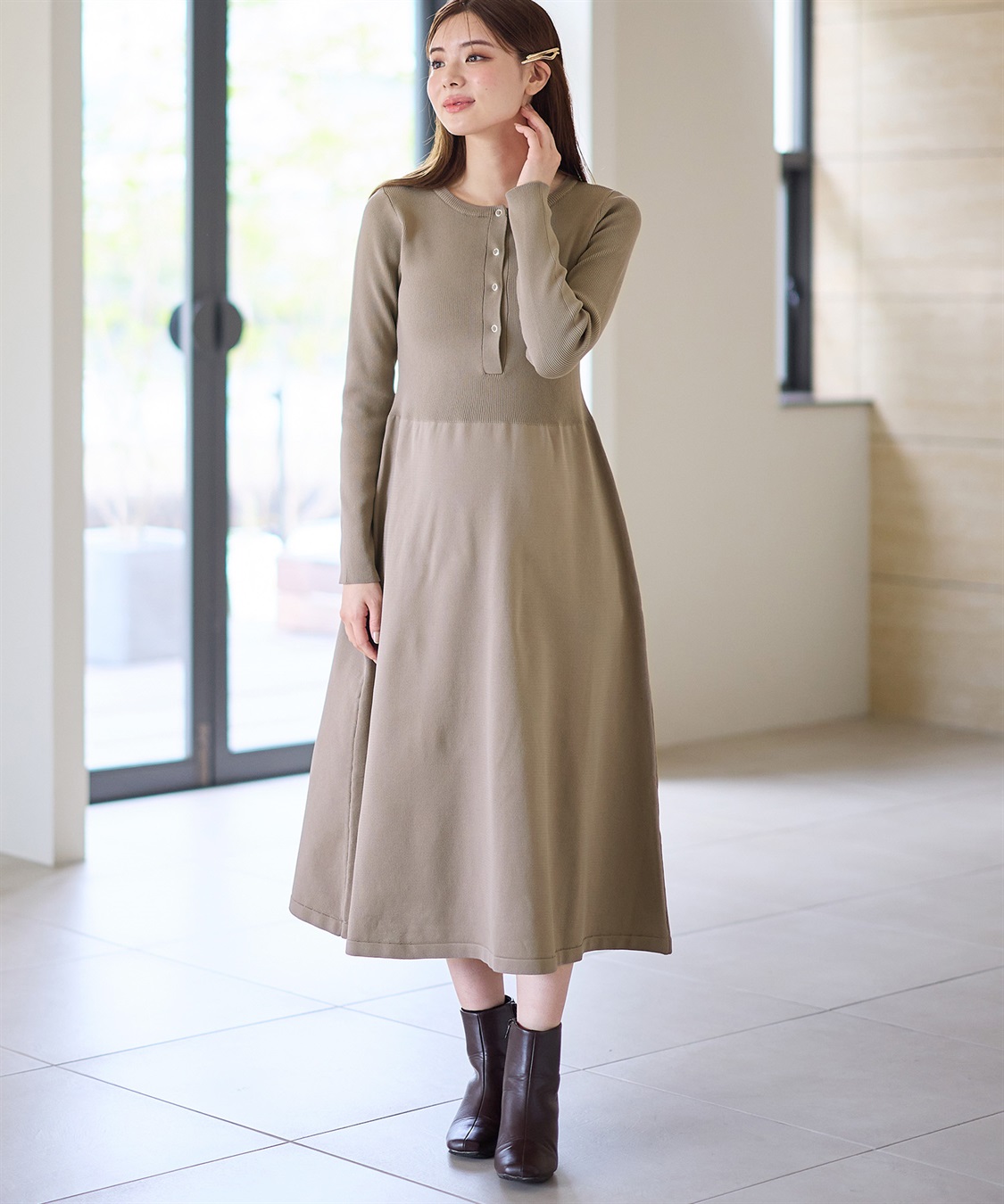 ハンドブロックプリント インド 授乳服 カシュクールワンピース レディース