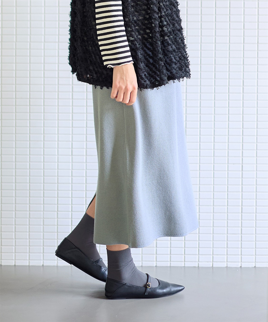 Rosemadame リブニットタイトスカート(マタニティ&授乳服）妊婦服 産前・産後対応_sub_11