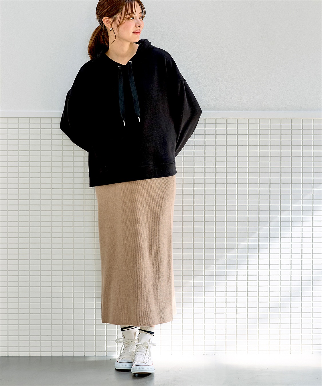 Rosemadame リブニットタイトスカート(マタニティ&授乳服）妊婦服 産前・産後対応_sub_15