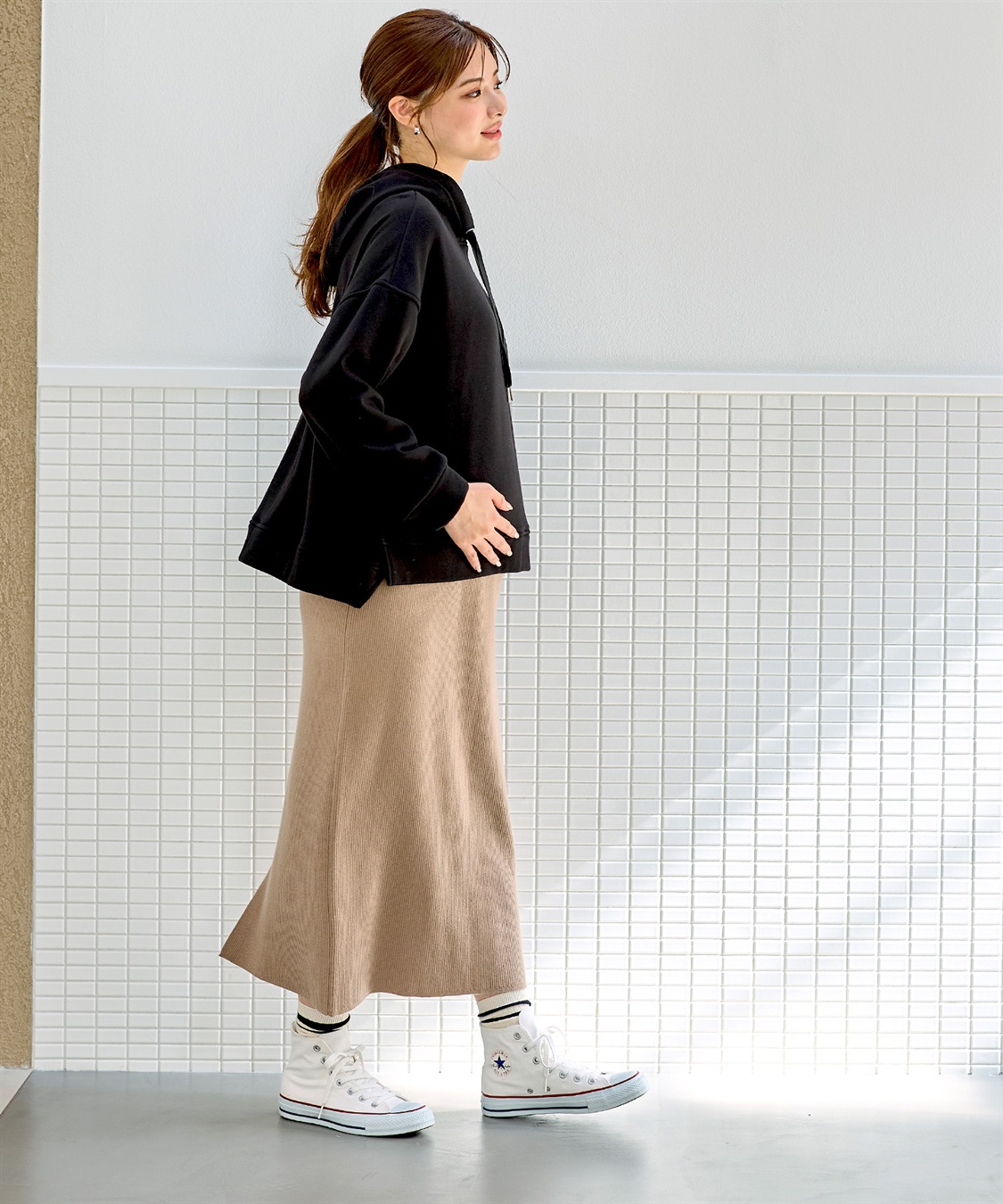 Rosemadame リブニットタイトスカート(マタニティ&授乳服）妊婦服 産前・産後対応_sub_16