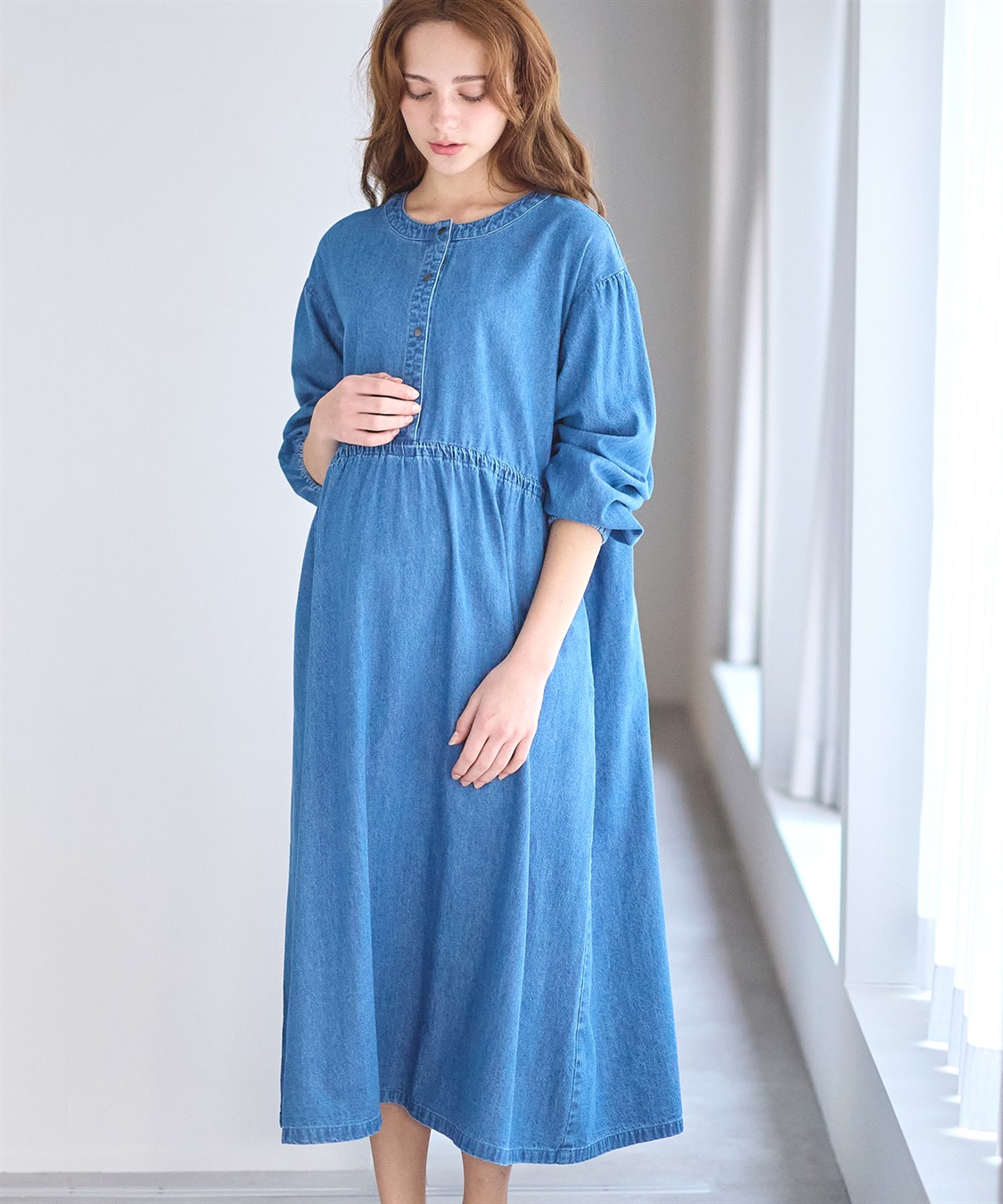 美品　naoho 百合　デニムワンピース osharewalker ワンピース レディース ロングワンピース マキシ