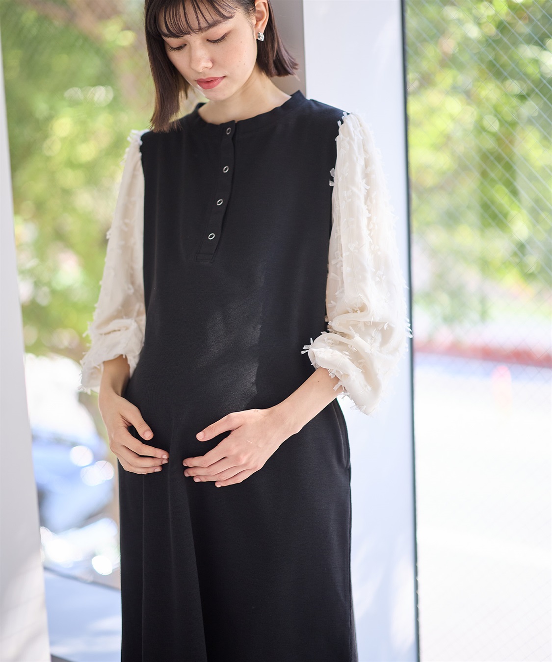 Rosemadame Ｗフェイスニットソー× リボンチュールワンピース_sub_3