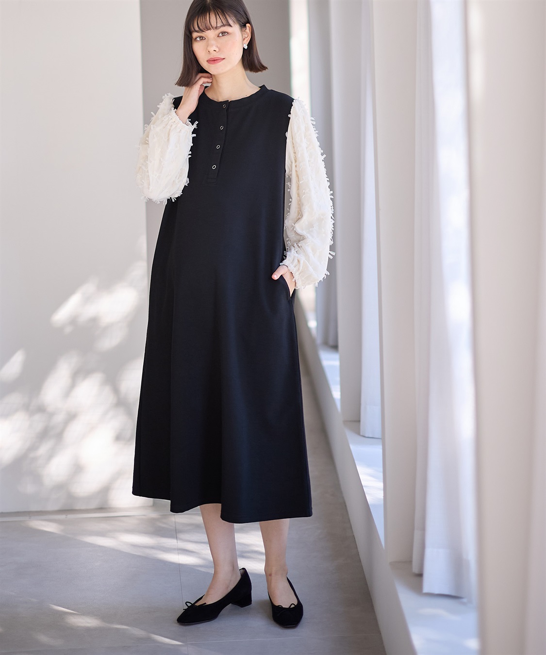 Rosemadame Ｗフェイスニットソー× リボンチュールワンピース_sub_4