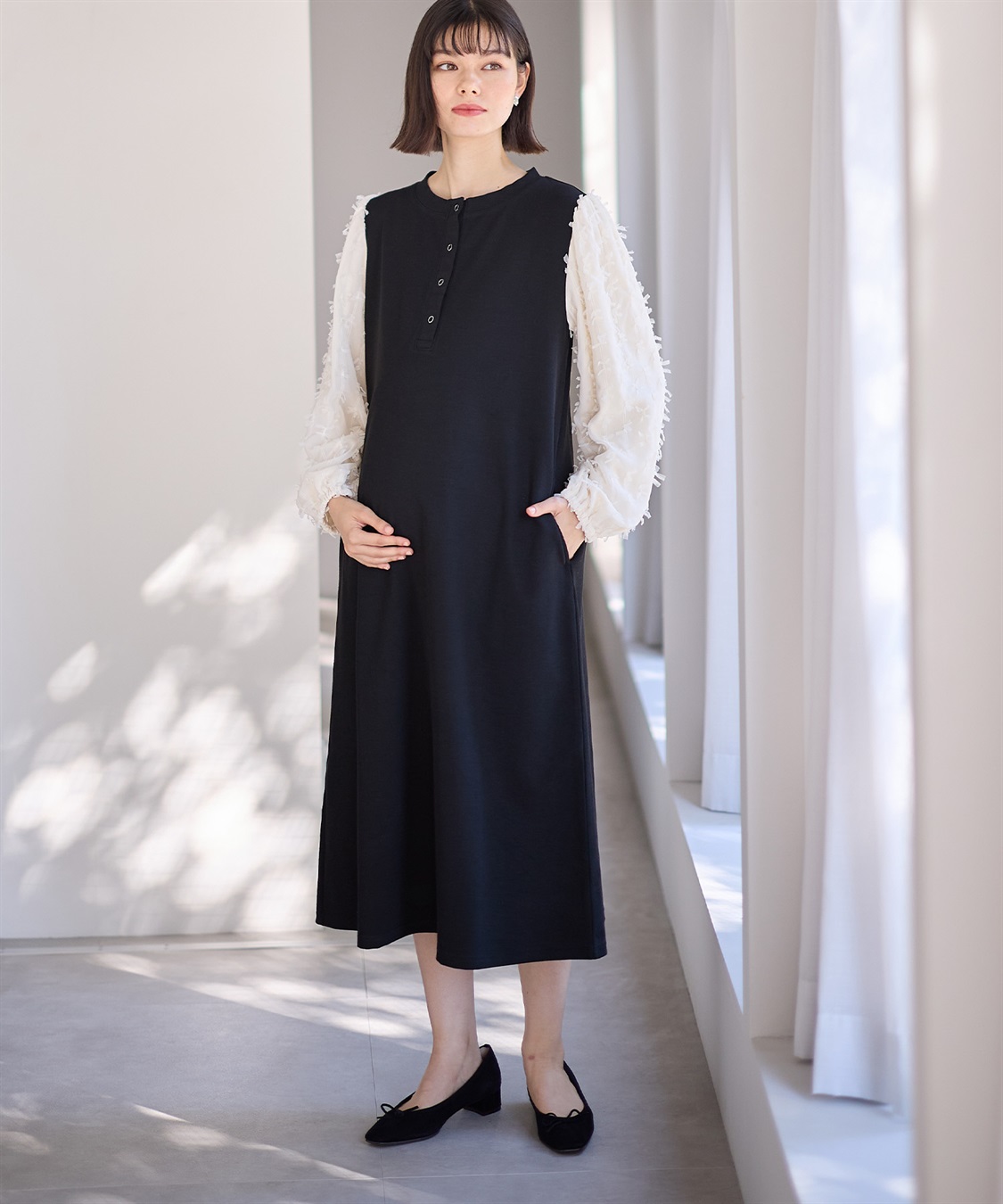 Rosemadame Ｗフェイスニットソー× リボンチュールワンピース_sub_5