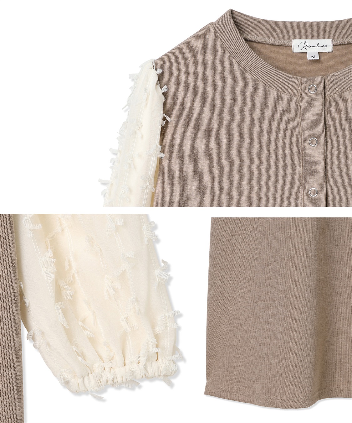 Rosemadame Ｗフェイスニットソー× リボンチュールワンピース_sub_15